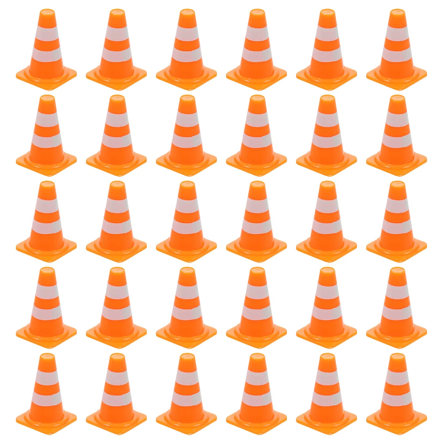 30Pcs Mini Traffic Cones Road Street Signs Children'S Mini Toys Traffic Barricade Children'S Mini Toys Construction