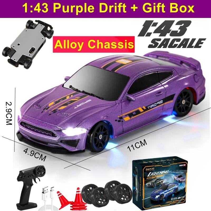 1/64 2.4G High Speed Drift Rc Car  Remote Control Car Four Wheel Drive Radio Controlled Mini RTR Racing Model Boy Toy Gift