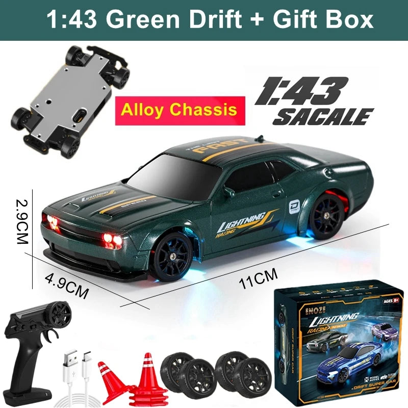 1/64 2.4G High Speed Drift Rc Car  Remote Control Car Four Wheel Drive Radio Controlled Mini RTR Racing Model Boy Toy Gift