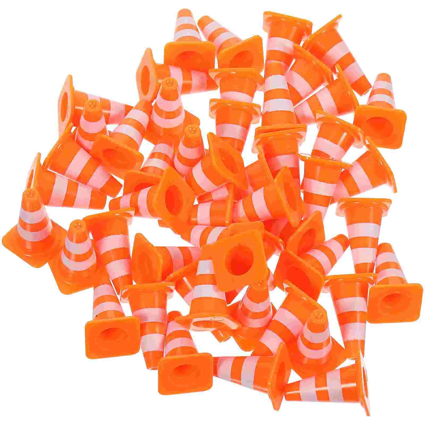 30Pcs Mini Traffic Cones Road Street Signs Children'S Mini Toys Traffic Barricade Children'S Mini Toys Construction