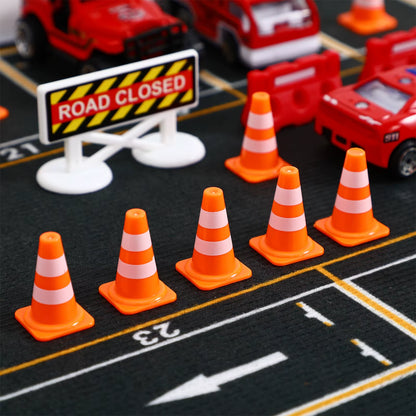 30Pcs Mini Traffic Cones Road Street Signs Children'S Mini Toys Traffic Barricade Children'S Mini Toys Construction