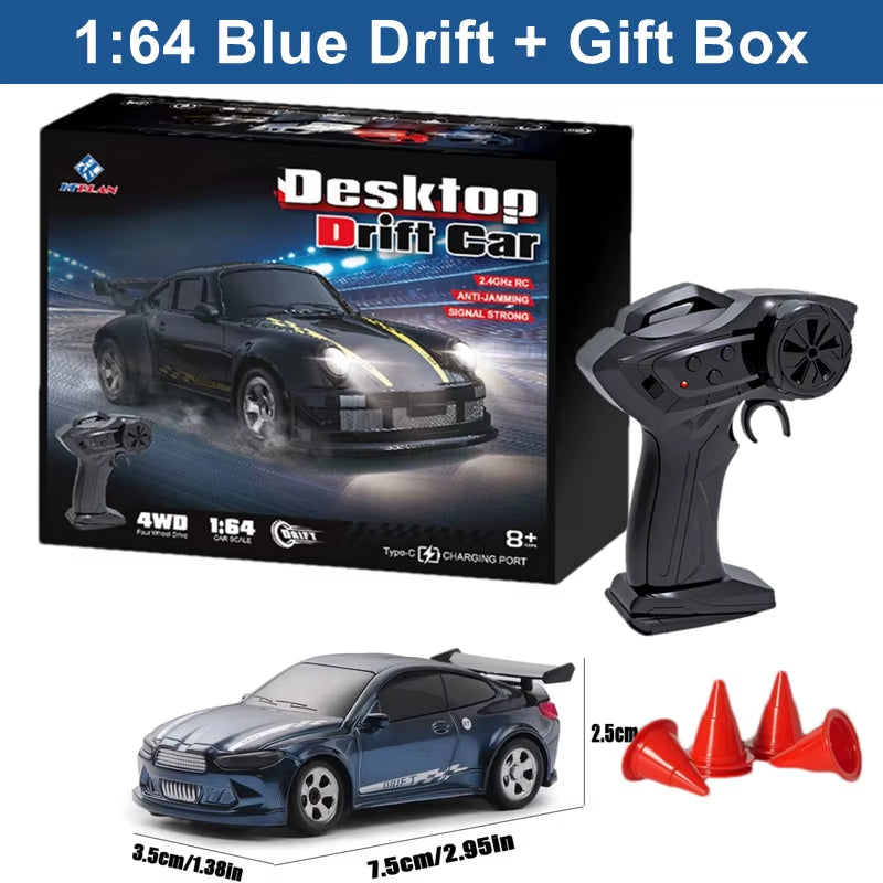 1/64 2.4G High Speed Drift Rc Car  Remote Control Car Four Wheel Drive Radio Controlled Mini RTR Racing Model Boy Toy Gift