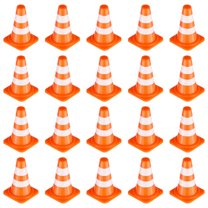 30Pcs Mini Traffic Cones Road Street Signs Children'S Mini Toys Traffic Barricade Children'S Mini Toys Construction
