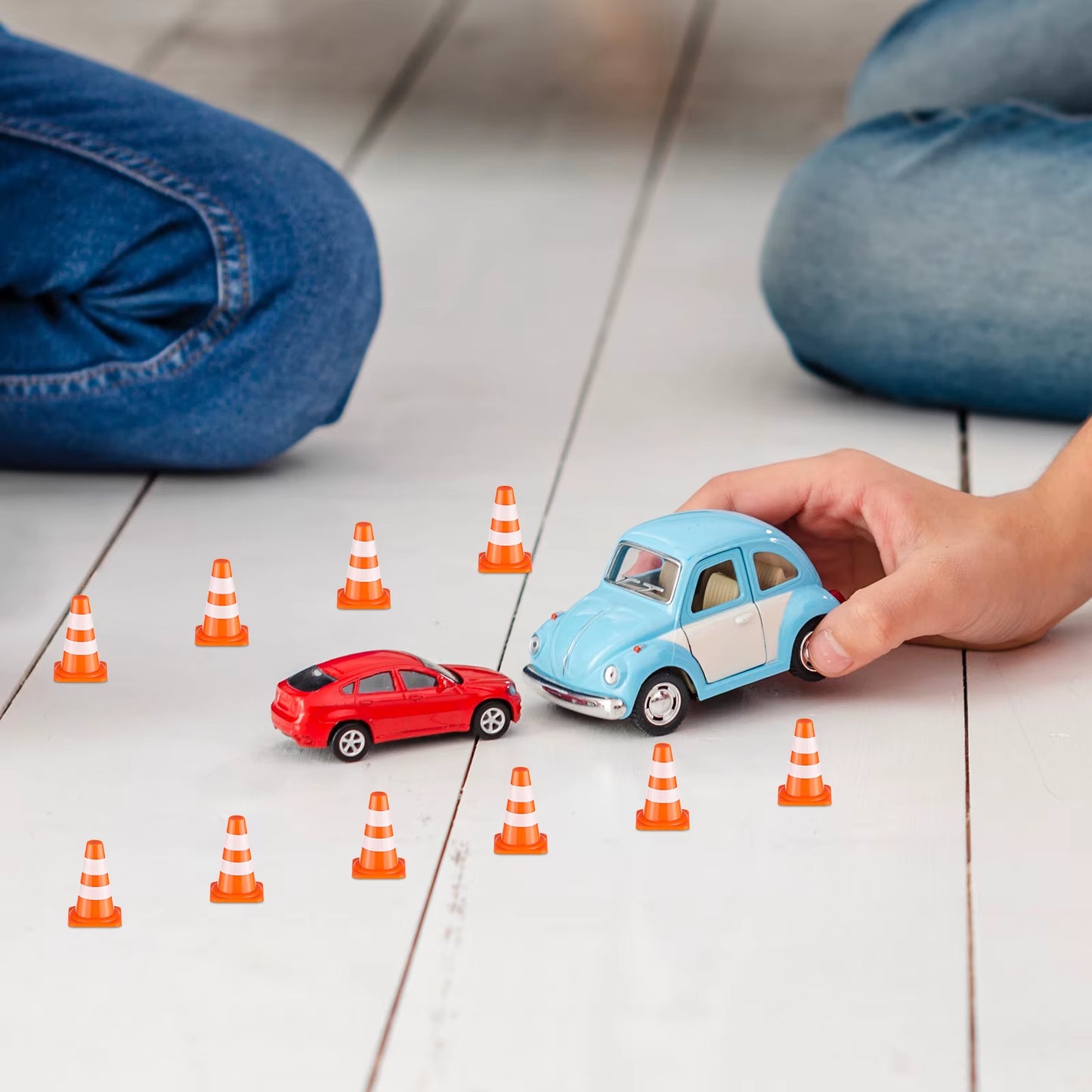 30Pcs Mini Traffic Cones Road Street Signs Children'S Mini Toys Traffic Barricade Children'S Mini Toys Construction