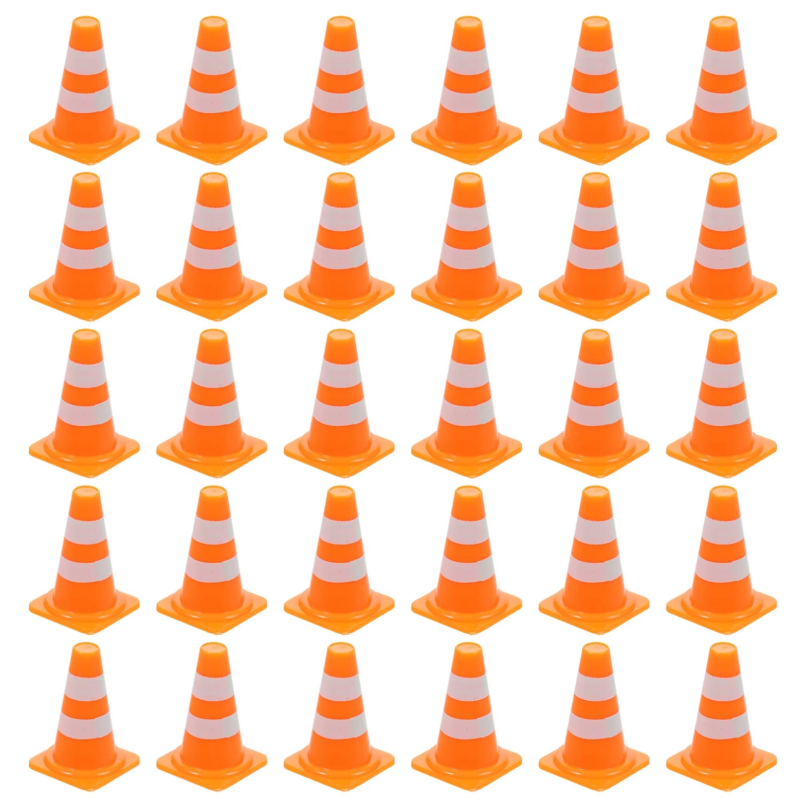 30Pcs Mini Traffic Cones Road Street Signs Children'S Mini Toys Traffic Barricade Children'S Mini Toys Construction