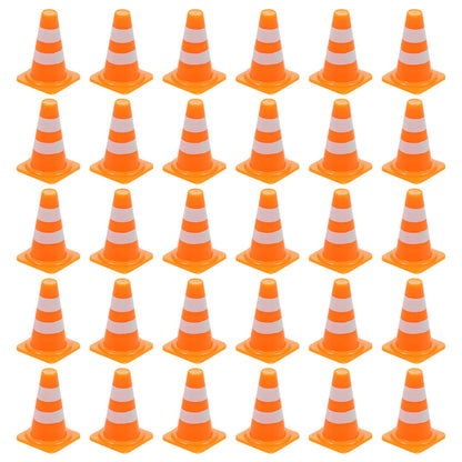 30Pcs Mini Traffic Cones Road Street Signs Children'S Mini Toys Traffic Barricade Children'S Mini Toys Construction