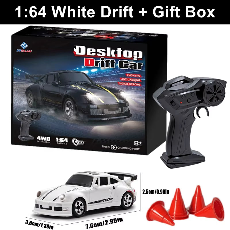 1/64 2.4G High Speed Drift Rc Car  Remote Control Car Four Wheel Drive Radio Controlled Mini RTR Racing Model Boy Toy Gift